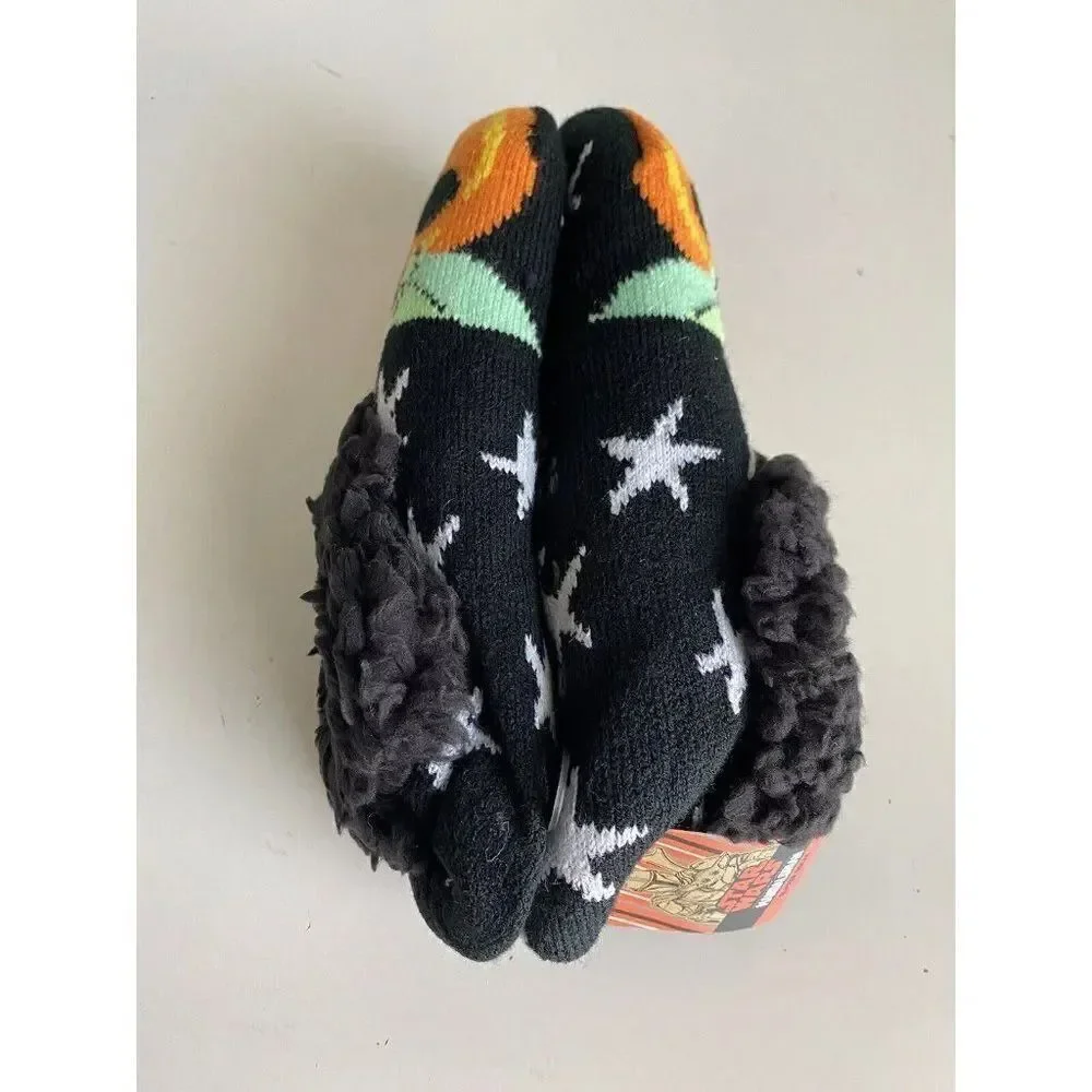 Baby Yoda Halloween‎ Pumpkin Slipper Socks Sz 4-10 Grogu Star Wars Non-Slip NEW